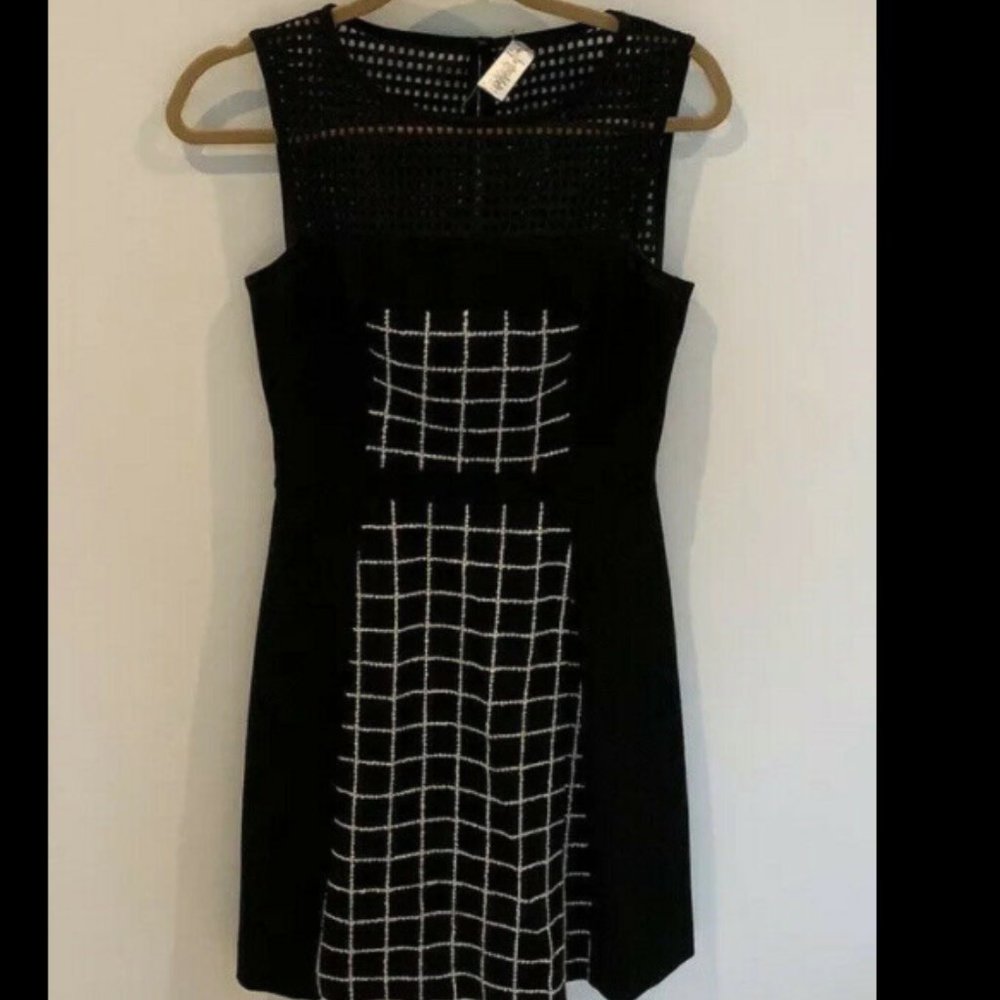 Trina Turk Black & White Tweed Sheath Dress, 2